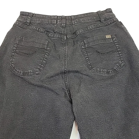 French‎ Dressing Blues FDJ Jeans Womens Size 8 Peggy Black Wide Straight Leg - Picture 9 of 12